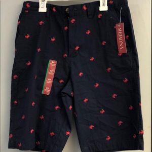 Men’s Navy Shorts with crab detail